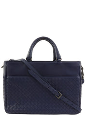 Intrecciato 2-way handbag, navy