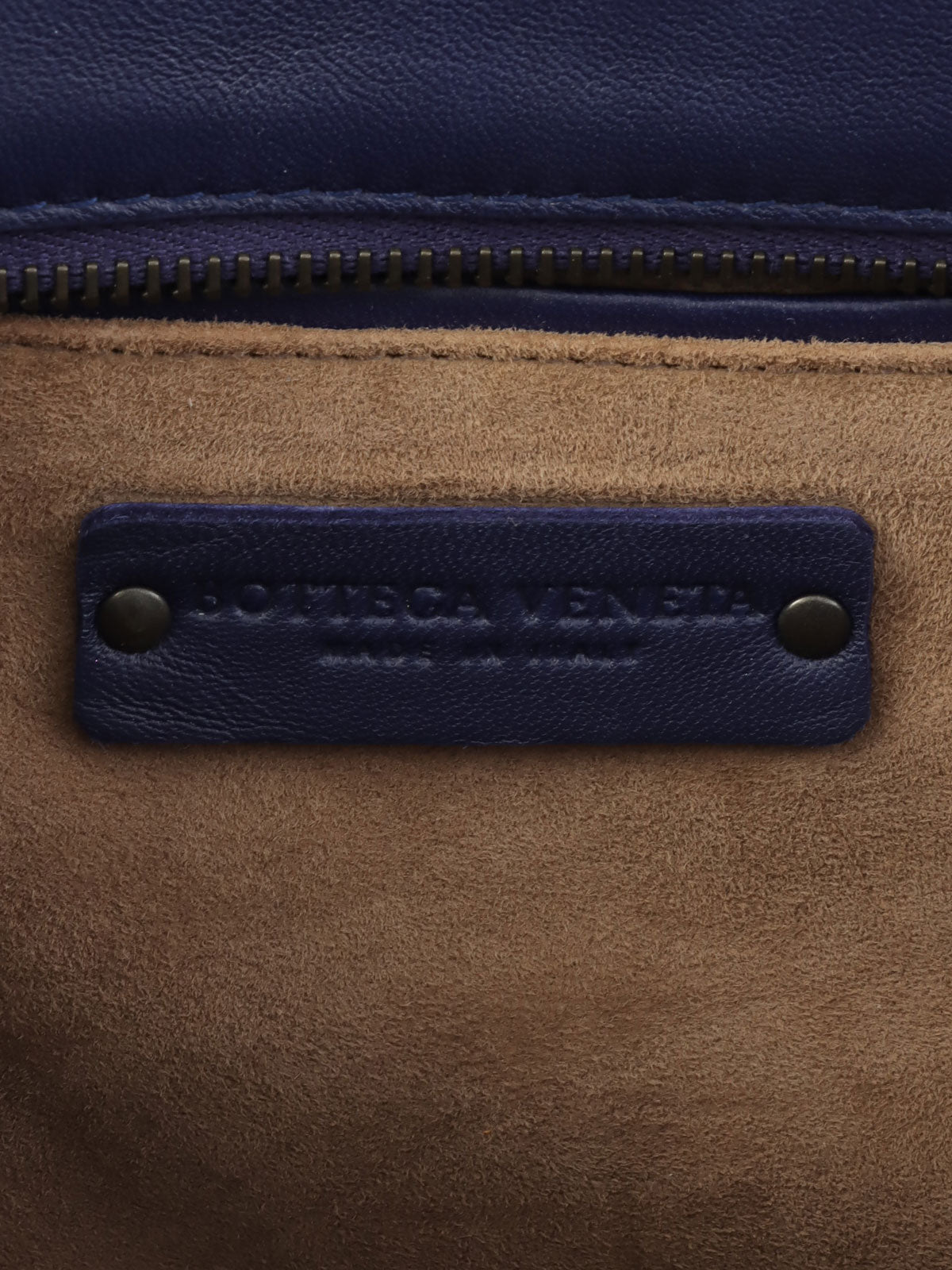 Intrecciato 2-way handbag, navy