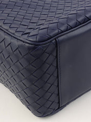 Intrecciato 2-way handbag, navy