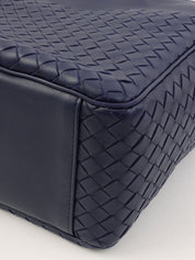 Intrecciato 2-way handbag, navy