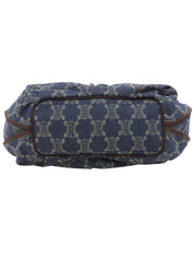 パリマカダムパターンハンドバッグ ブルー/ブラウン