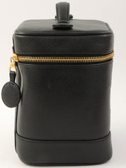 1995年頃製 キャビアスキンCCマークステッチバニティ ブラック