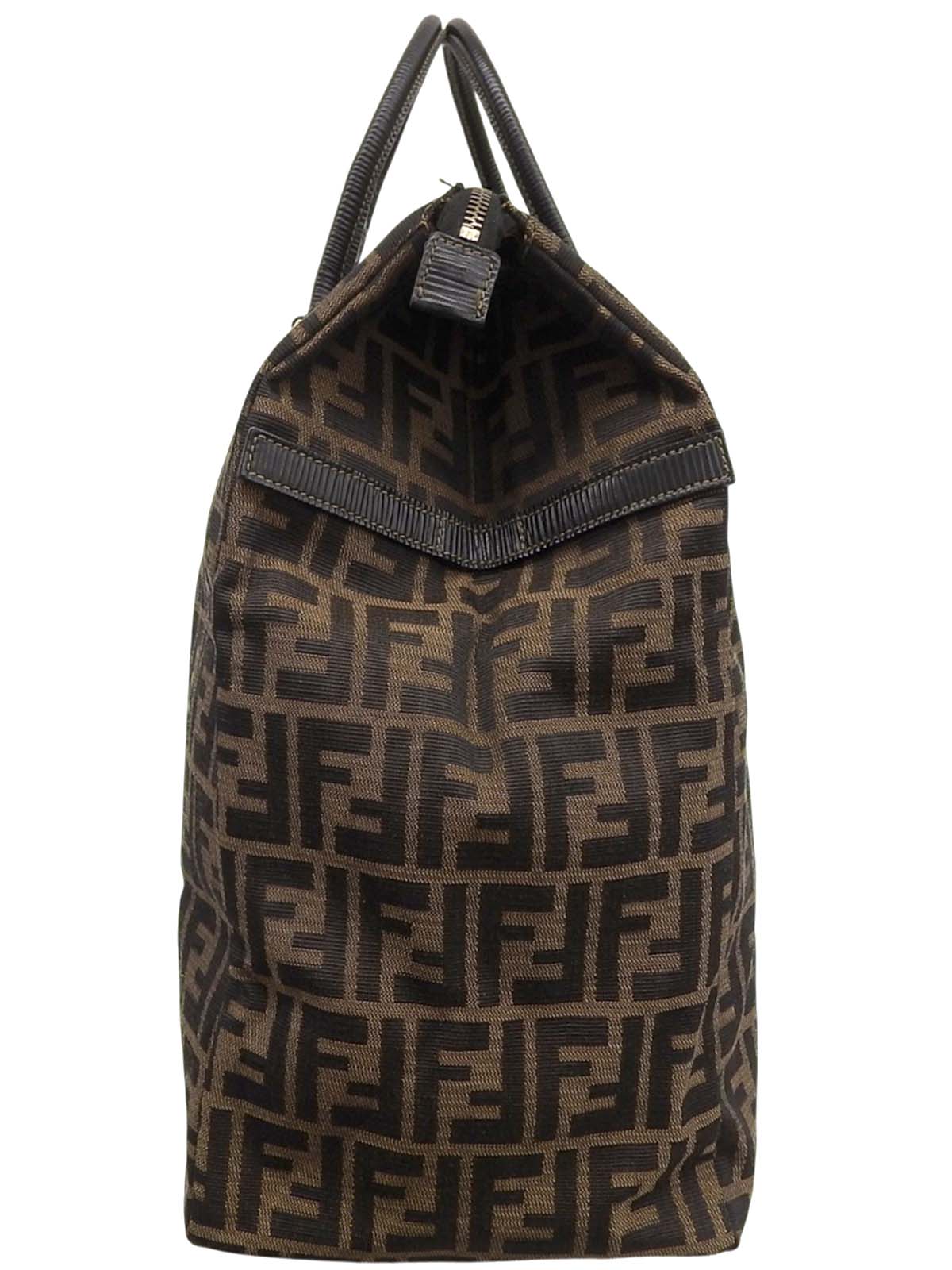 FFズッカパターンハンドバッグ ブラウン