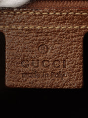 棕色帆布 GG 图案手提包