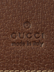 棕色帆布 GG 图案手提包