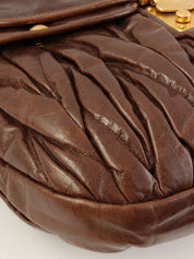 Matelasse 2-way bag, brown