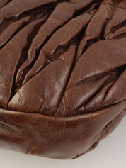 Matelasse 2-way bag, brown