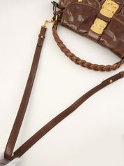 Matelasse 2-way bag, brown