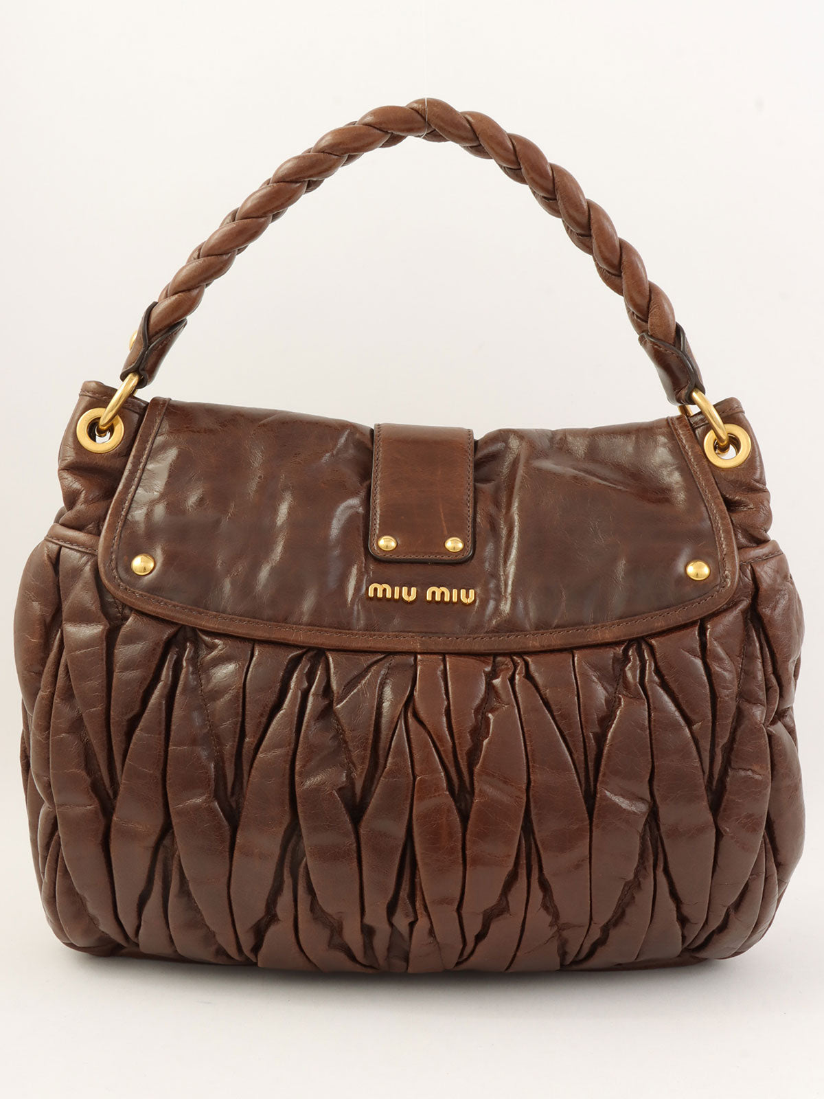 Matelasse 2-way bag, brown