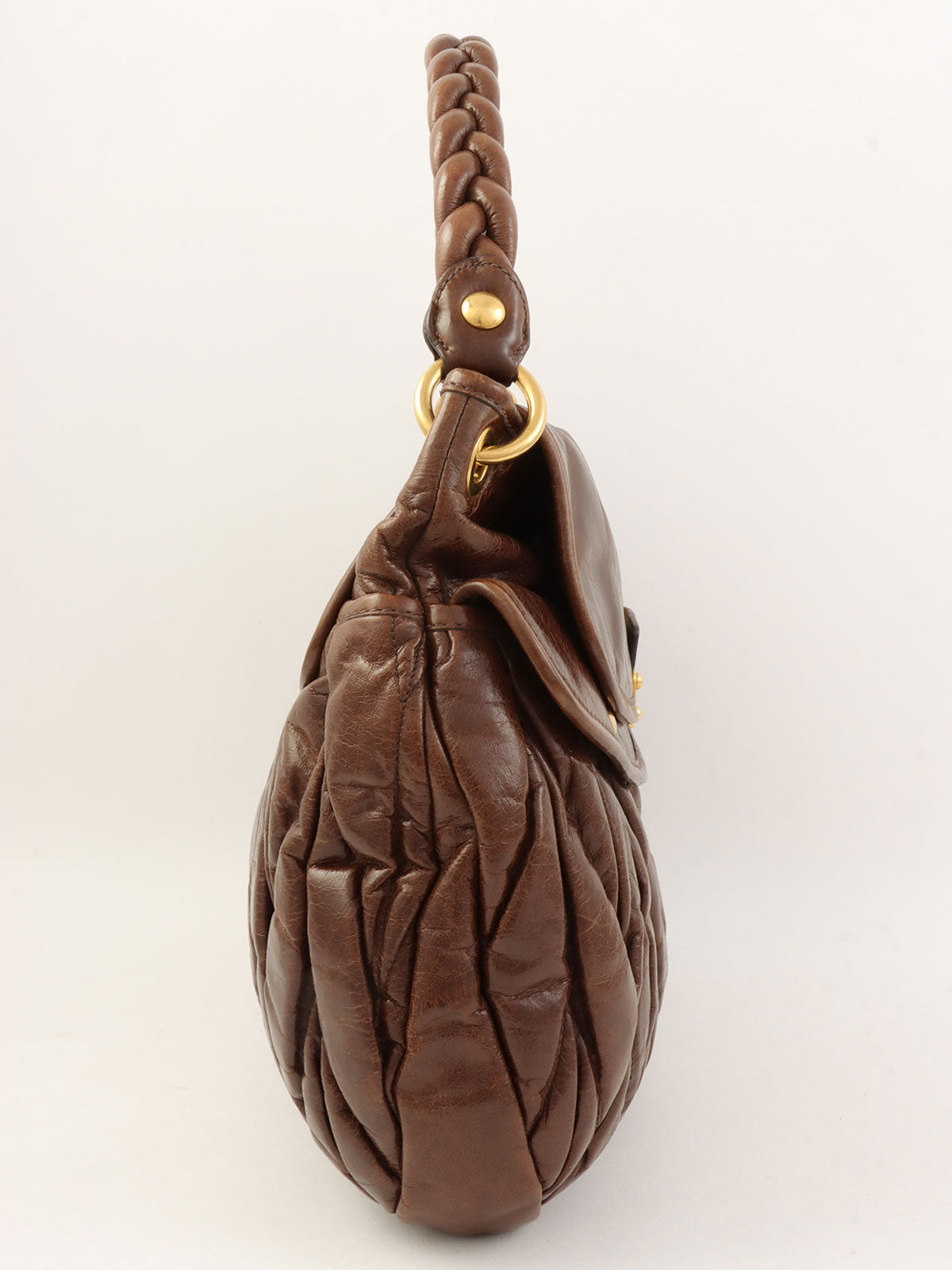 Matelasse 2-way bag, brown