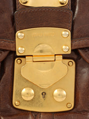 Matelasse 2-way bag, brown