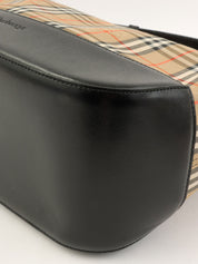 ノバチェックパターンロゴエンボスワンショルダーバッグ ベージュ