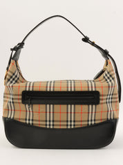 ノバチェックパターンロゴエンボスワンショルダーバッグ ベージュ