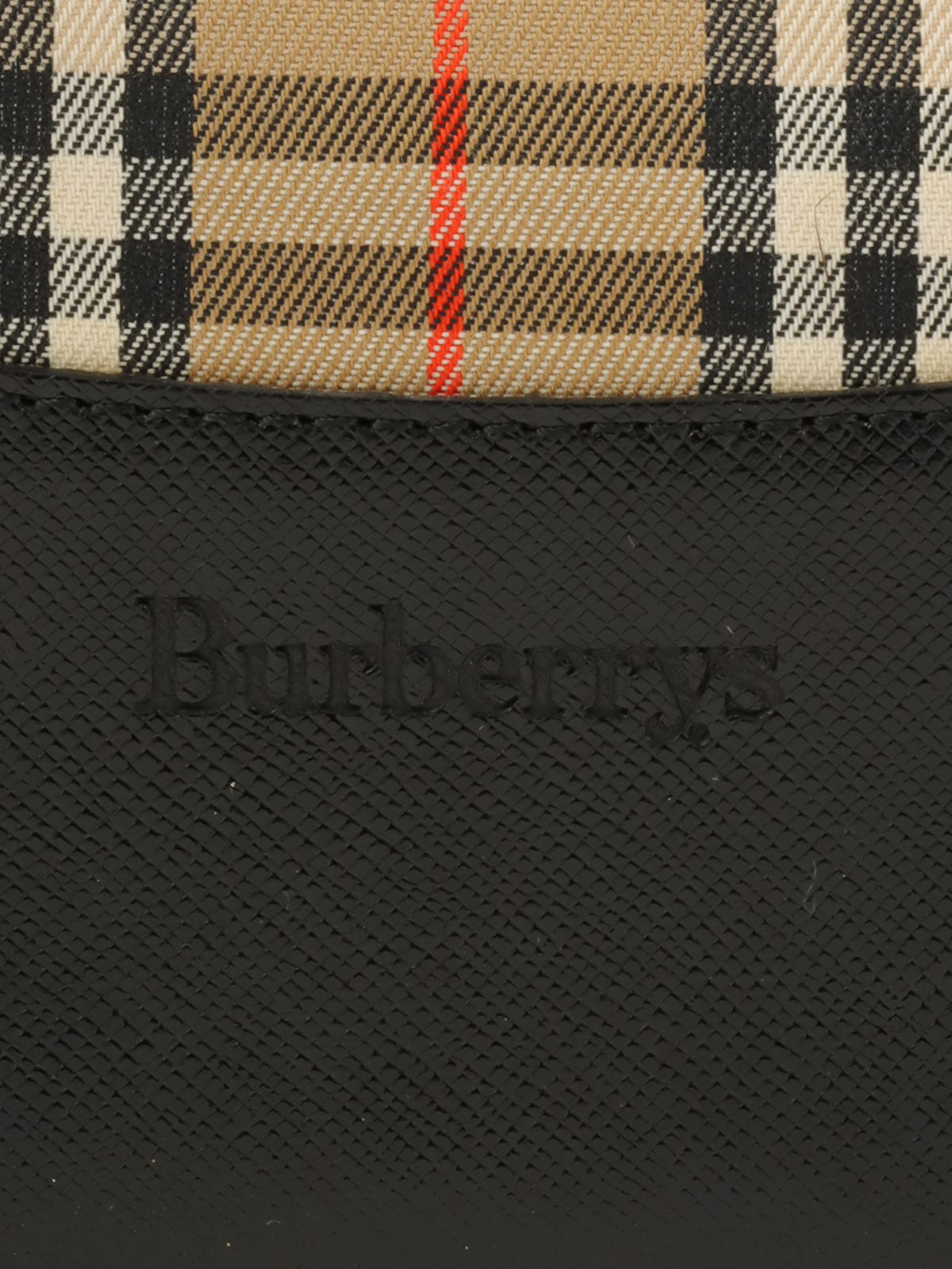 ノバチェックパターンロゴエンボスワンショルダーバッグ ベージュ