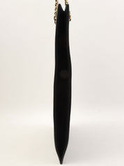 2001 Canvas Icon Pattern Chain Tote Bag, Navy