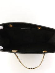 2001 Canvas Icon Pattern Chain Tote Bag, Navy