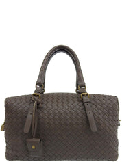 イントレチャートハンドバッグ ブラウン