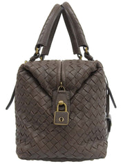 イントレチャートハンドバッグ ブラウン