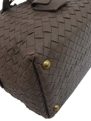 イントレチャートハンドバッグ ブラウン