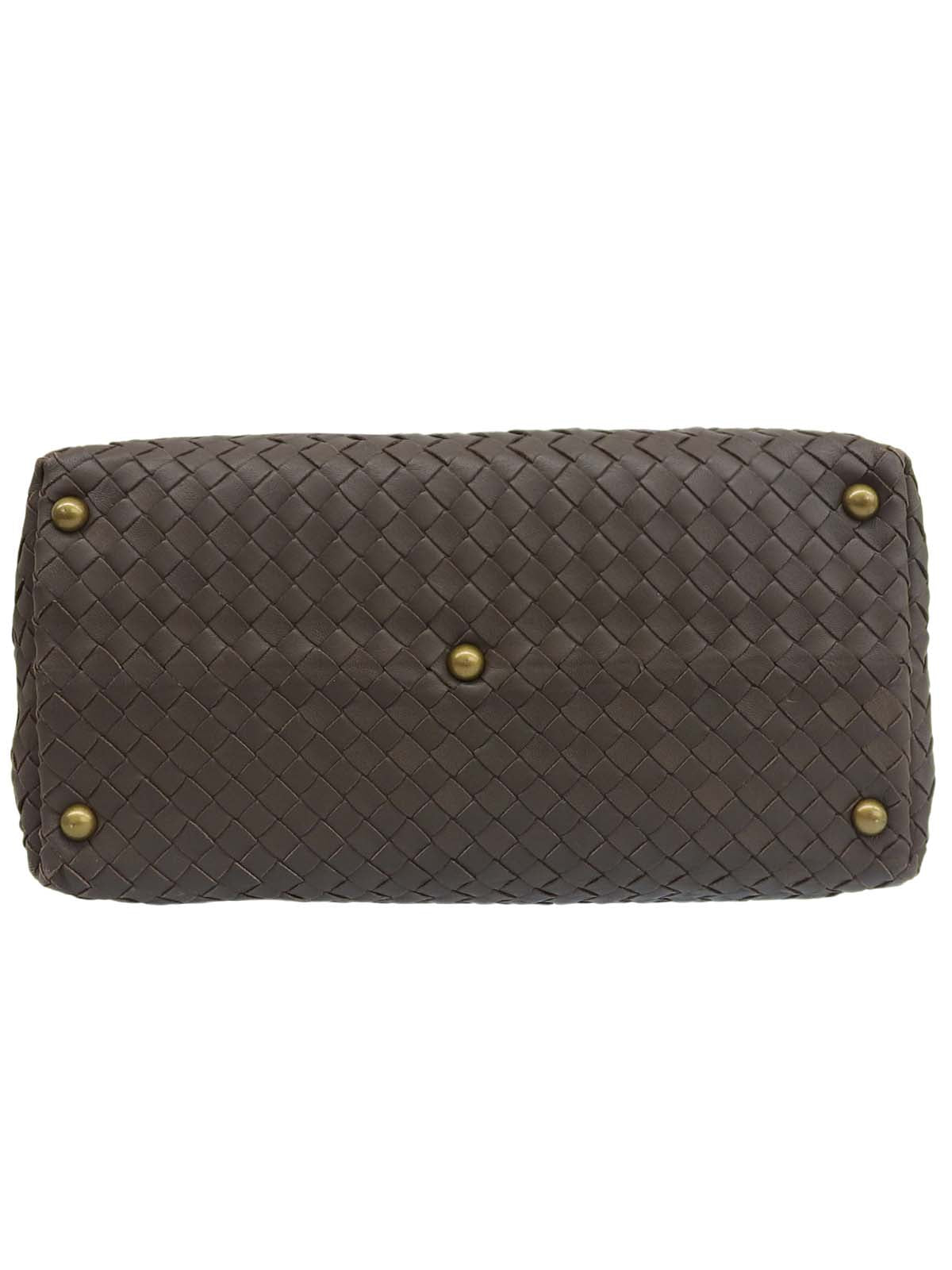 イントレチャートハンドバッグ ブラウン