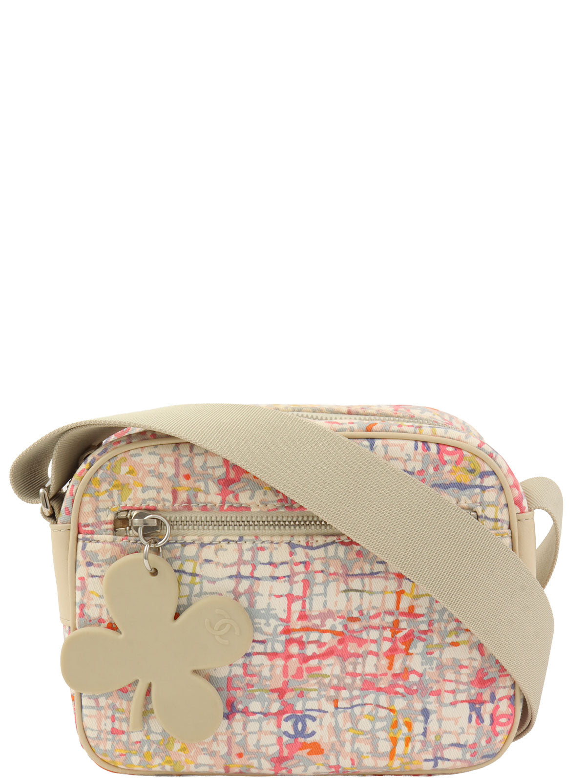 2004年頃製 クローバーチャームショルダーバッグ ベージュ/マルチ