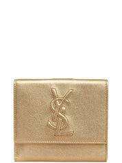 Logo Stitch Wallet Gold