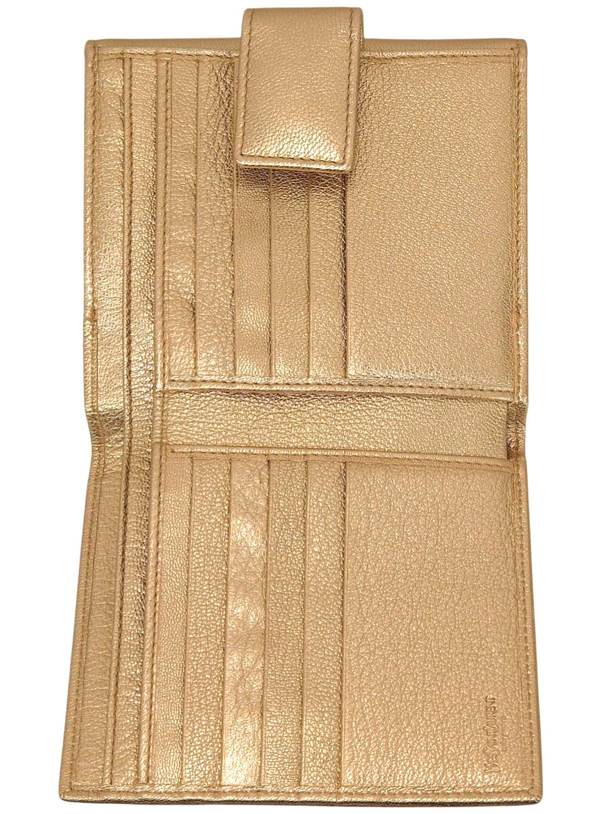 Logo Stitch Wallet Gold