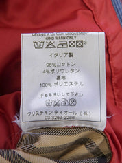 Check Pattern Layered Motif Jacket in Beige/Blue