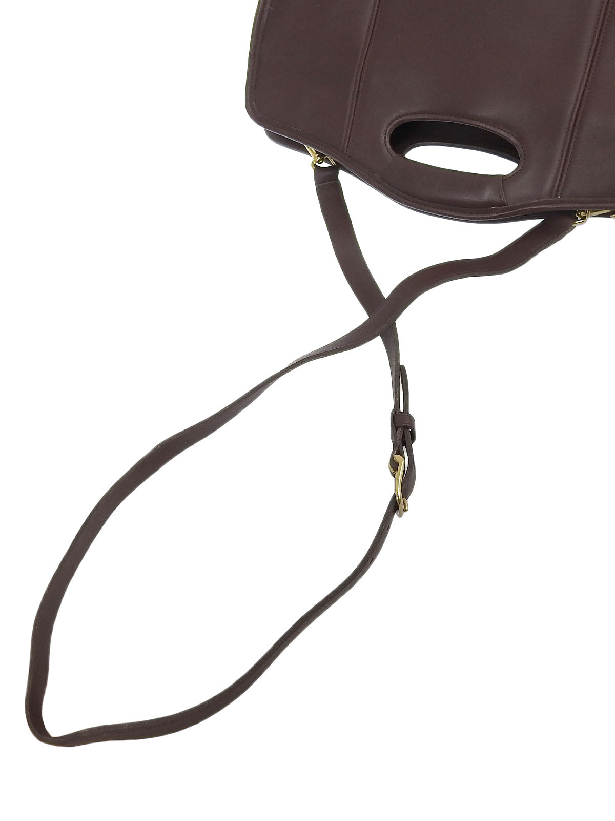 Logo Charm 2-Way Bag Brown