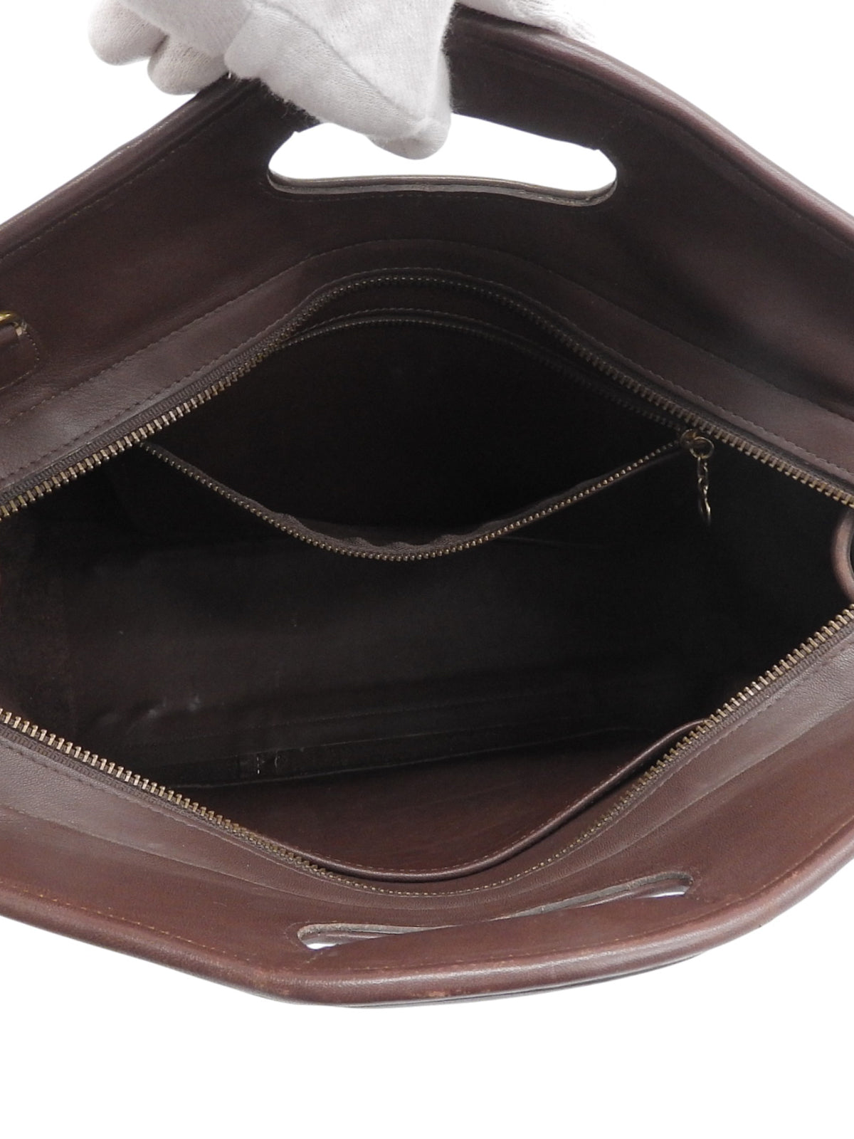 Logo Charm 2-Way Bag Brown