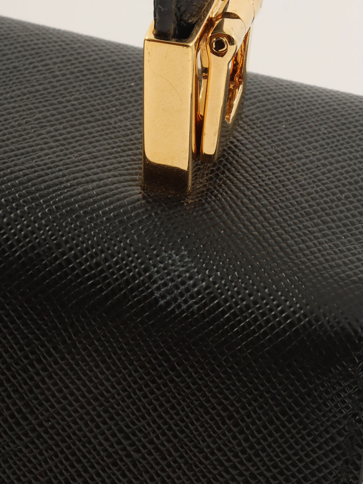 Saffiano Gancini 餐盘两用袋，黑色