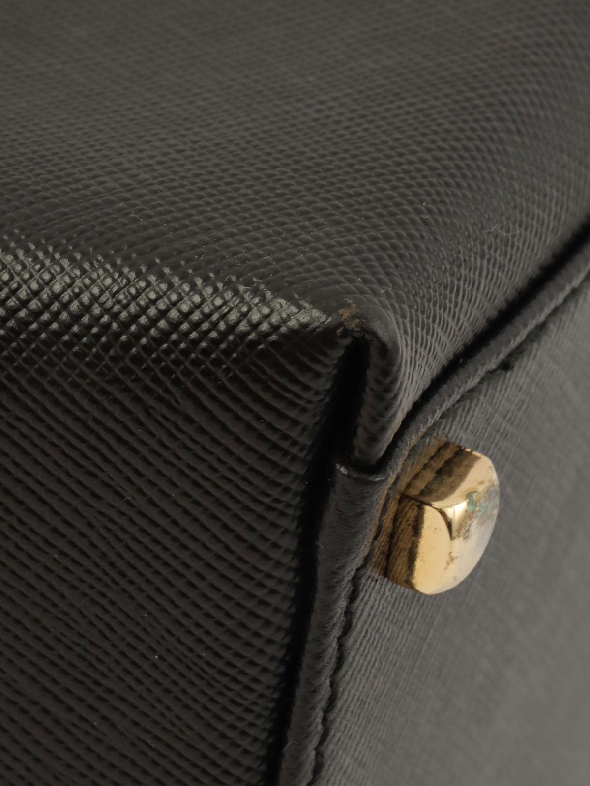 Saffiano Gancini 餐盘两用袋，黑色