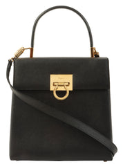 Saffiano Gancini 餐盘两用袋，黑色