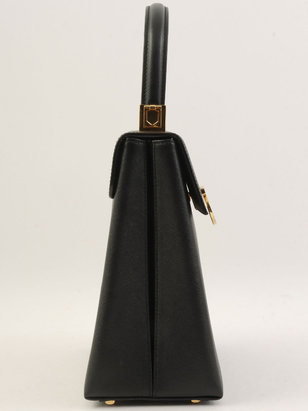 Saffiano Gancini 餐盘两用袋，黑色