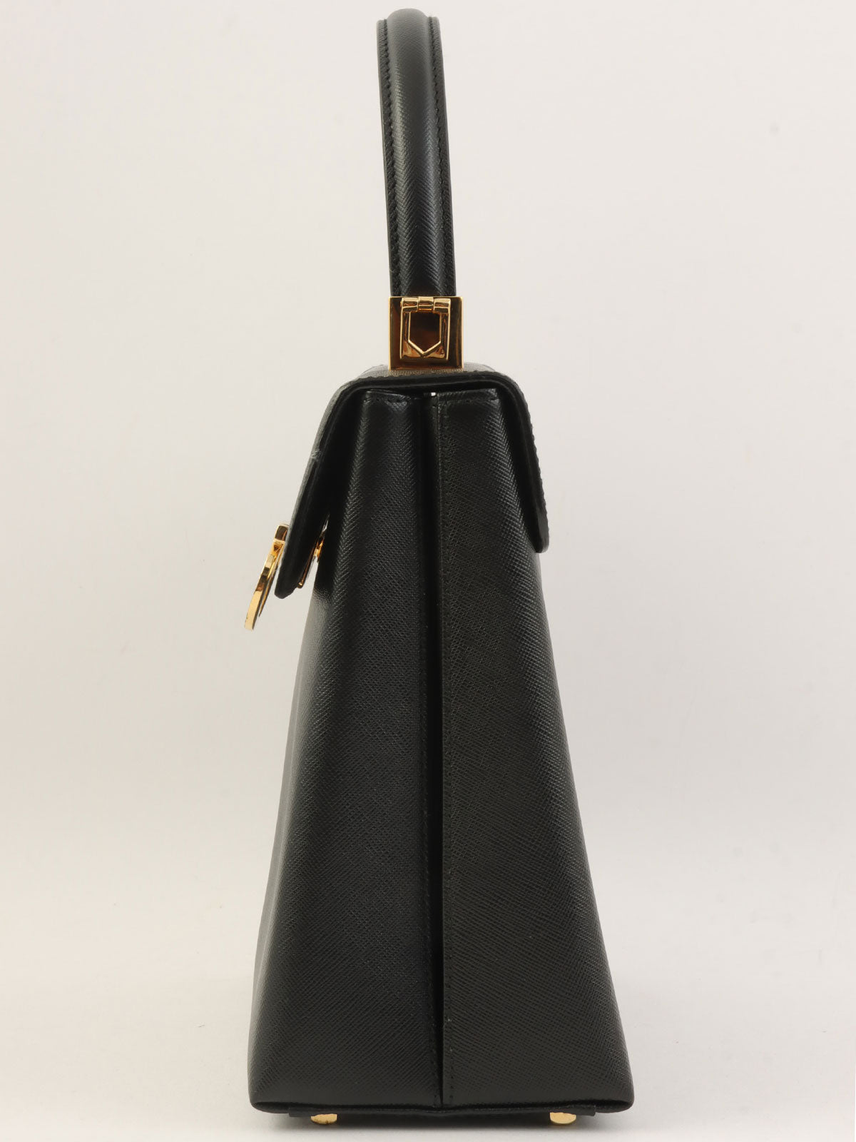 Saffiano Gancini 餐盘两用袋，黑色