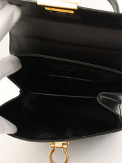 Saffiano Gancini 餐盘两用袋，黑色