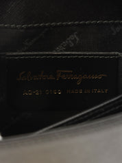 Saffiano Gancini 餐盘两用袋，黑色