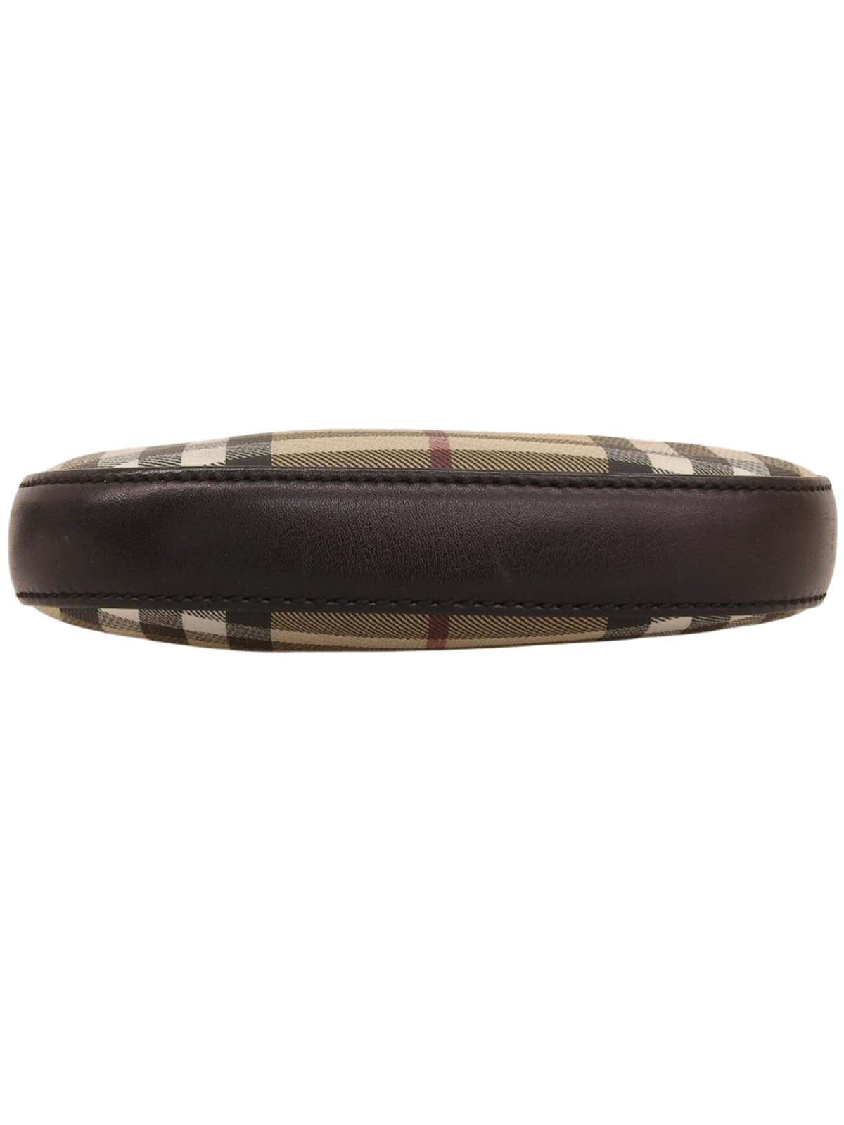 ノバチェックパターンハンドバッグ ベージュ/ブラウン