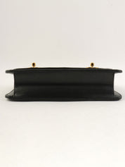 1990's Double CC Turn Lock Chain Shoulder Bag in Black