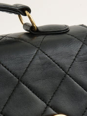 1990's Double CC Turn Lock Chain Shoulder Bag in Black