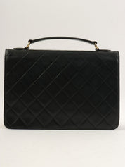 1990's Double CC Turn Lock Chain Shoulder Bag in Black