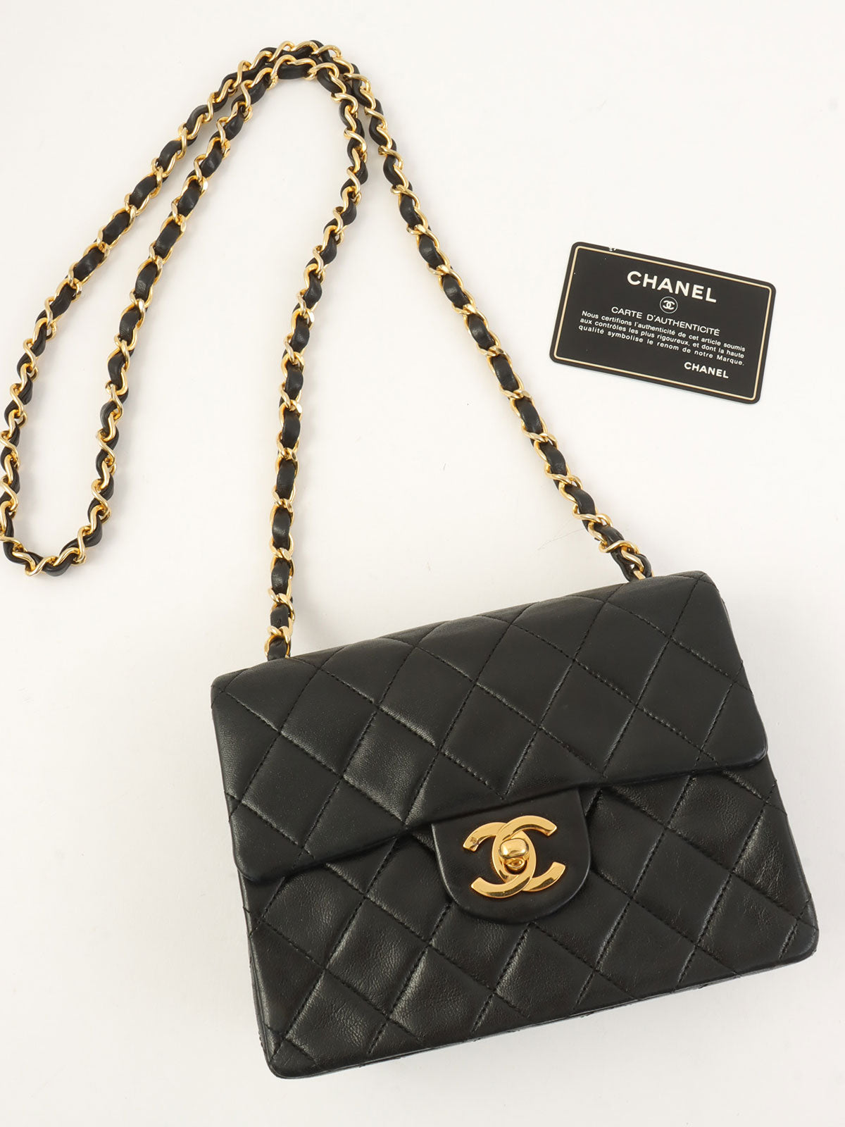 1990年頃製 クラシックフラップチェーンバッグミニ ブラック