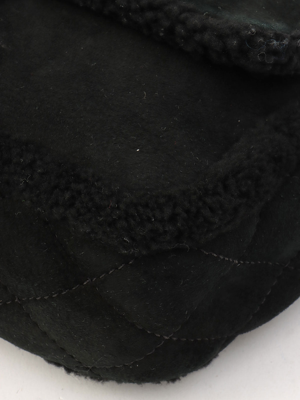 2013年頃製 ムートンCCターンロックショルダーバッグ ブラック