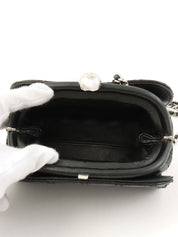 2015 Circa Black Clasp Chain Shoulder Bag