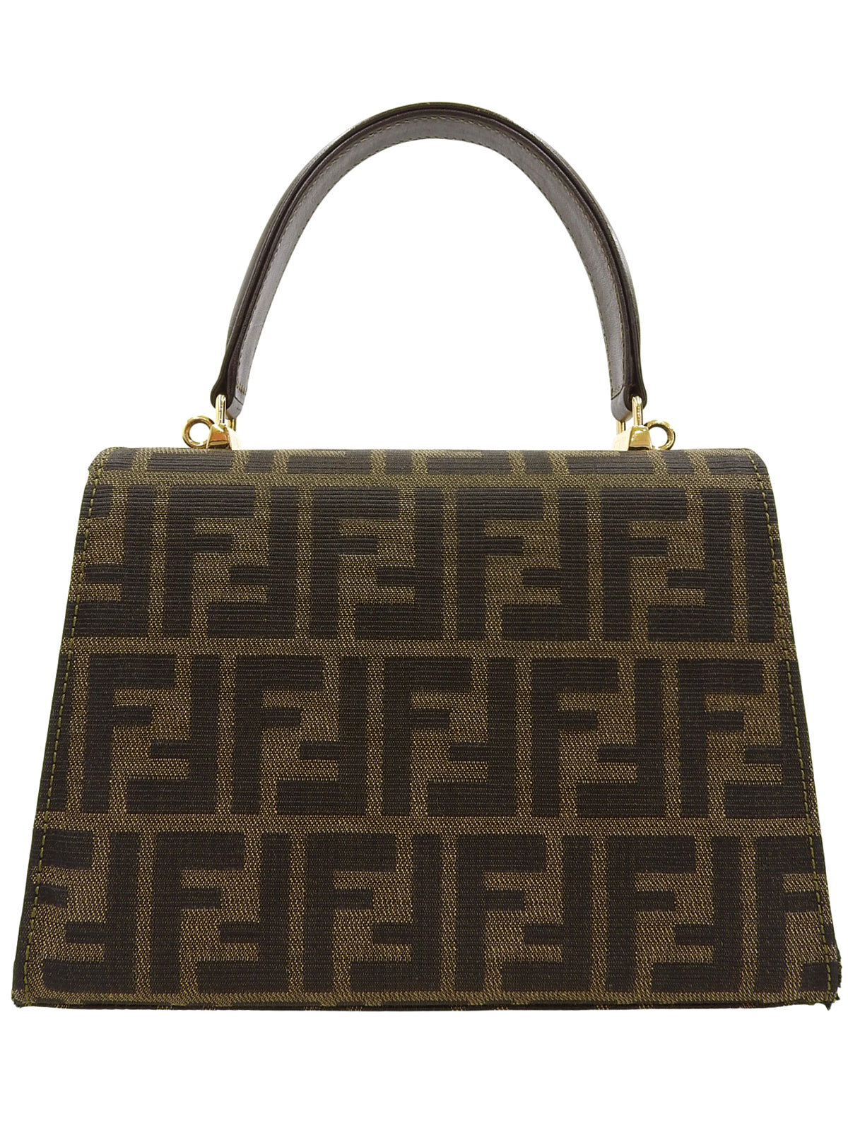 FF Zucca图案两用手提包 棕色