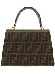 FF Zucca图案两用手提包 棕色