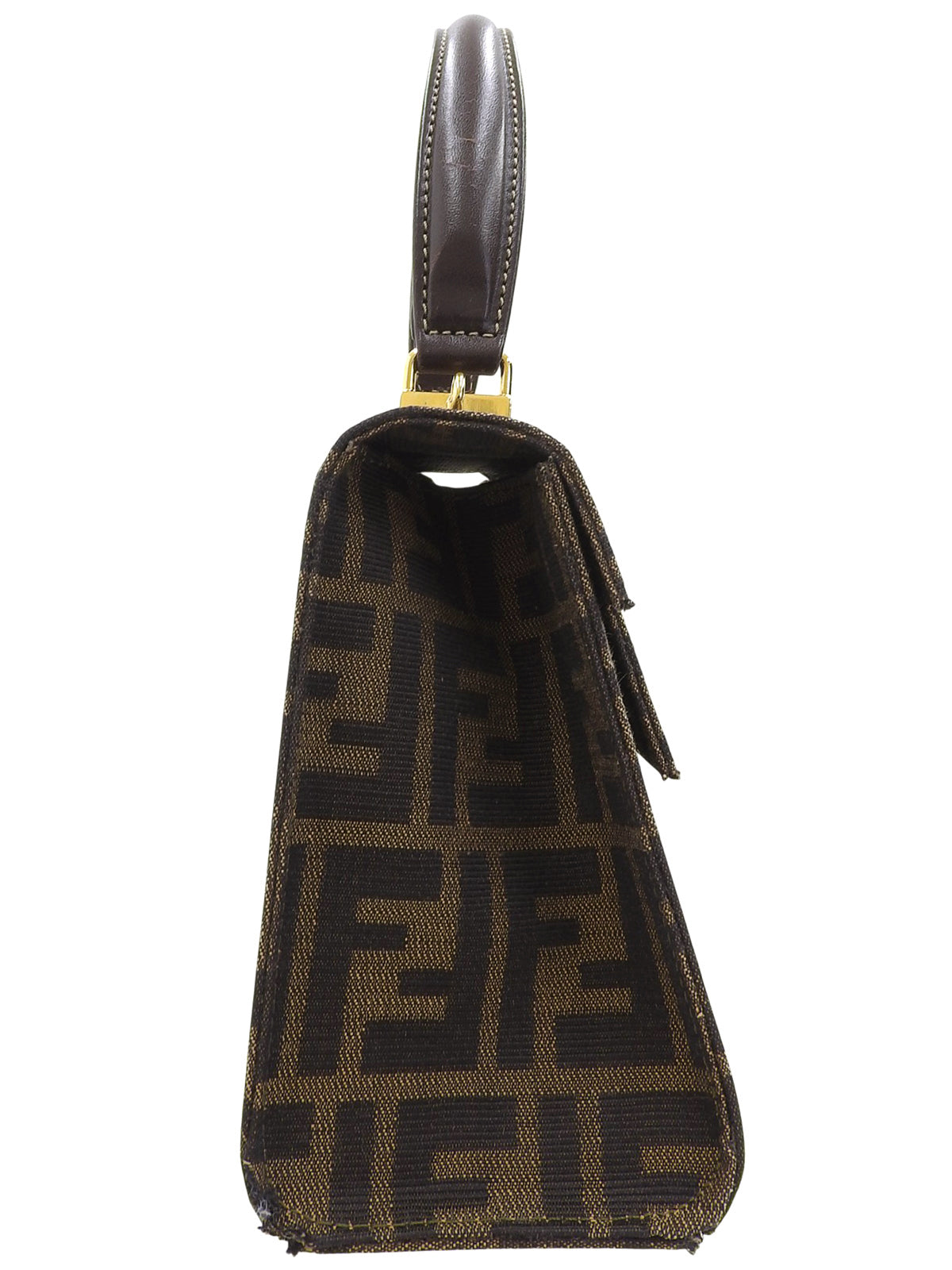 FF Zucca图案两用手提包 棕色