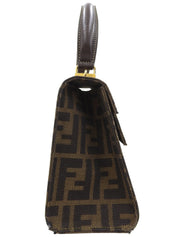 FF Zucca图案两用手提包 棕色