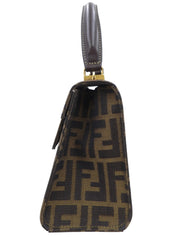 FF Zucca图案两用手提包 棕色