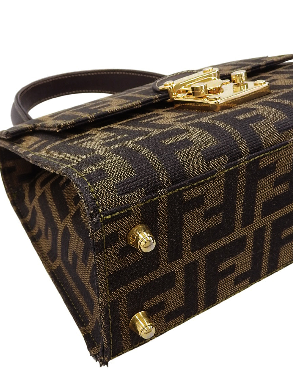 FF Zucca图案两用手提包 棕色